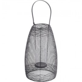 Woven Iron Lantern – Black  